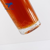 Bouteilles en verre de haute qualité 500ml 700ml 750ml 1000ml Bouteille en verre vide Super Flint Transparent Brandy Bouteille avec liège Vente en gros