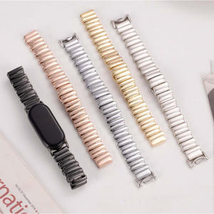Correas de reloj metálicas de diseño de lujo Upro para Xiaomi Mi Band 8/9 Pro para mujer, correa irregular de metal de 12 mm para reloj inteligente. - Product Image 1
