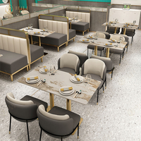 Bar en cuir moderne double sièges Durable Hôtel Restaurant Banquette Meubles Banc Canapé Stand Sièges