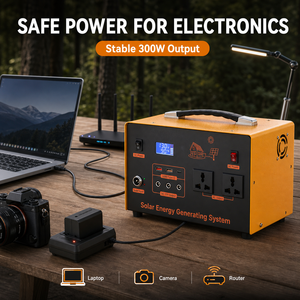 Station d'alimentation portable 220V 300W 180Wh avec <span class=keywords><strong>kit</strong></span> <span class=keywords><strong>solaire</strong></span>, onduleur UPS à passage direct LiFePO4 pour le travail à distance, le bureau et la maison (backup) - Product Image 5