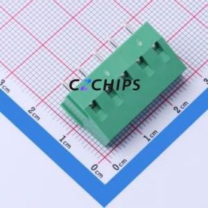 MX128-5.08-05P-GN01-Cu-Y-A Screw Terminal Block Through hole Component (THT),P=5.08mm Connector 1x5P 5.08mm Green Through Hole - Product Image 2