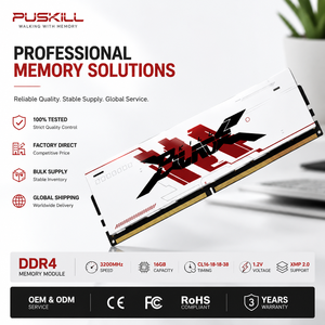 PUSKILL DDR4 8GB RGB RAM สำหรับเล่นเกม UDIMM 3200MHz 3600MHz 288 พิน 1.2V โมดูลหน่วยความจำพร้อมแถบไฟ RGB สำหรับการตั้งค่าสำหรับผู้เล่น - Product Image 1