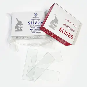 Laboratory Microbiology Ground Edges 7101 Frosted Prepared Parasite 7102 Microscope Slides Clips For Lab