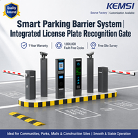 Barrière de parking commerciale avec système de reconnaissance automatique des plaques d'immatriculation (ANPR), caméra 5MP et écran LED
