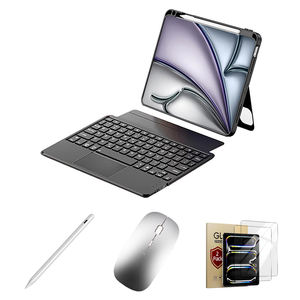 เคสคีย์บอร์ดสำหรับ <span class=keywords><strong>iPad</strong></span> <span class=keywords><strong>Air</strong></span> M2 M3 ขนาด 11 นิ้ว พร้อมทัชแพดเรืองแสง 7 สี RGB <span class=keywords><strong>แบ</strong></span>บถอดได้ ป้องกันการกระแทก - Product Image 1