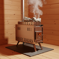 Banc et tente de sauna modernes en cèdre rouge Warmfire, imperméables, à simple couche, avec rétention de chaleur, utilisables en toutes saisons