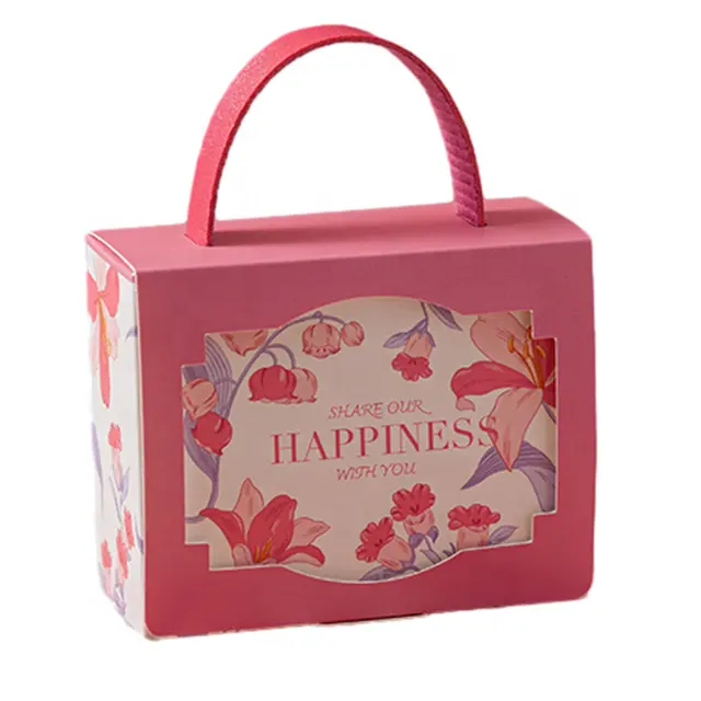 Niche fashion personalized lily wedding candy engagement packaging gift box