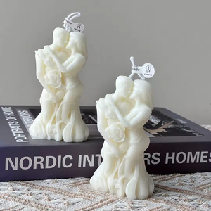 Bougie parfumée en forme de couple enlacé pour la Saint-Valentin, ornement créatif DIY, cadeau romantique, décoration de mariage, souvenir - Product Image 3