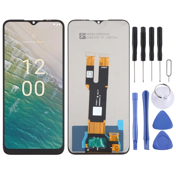 Nova chegada do painel de toque para Nokia C32 OEM tela LCD com digitalizador montagem completa substituição