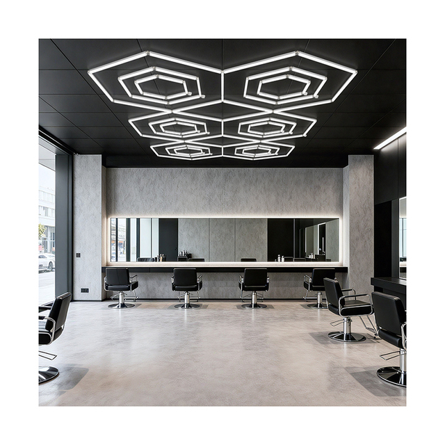 DIY Design LED Cold White Workshop Supermarket Lighting Auto Beauty Rhombus Garage for Office Hotel Use IP54 Rated Ra90 CRI