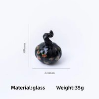 Figurines de citrouille en verre miniatures faites à la main, décoration de table pour la récolte d'automne, ornement de bureau, cadeau de fête, vente en gros