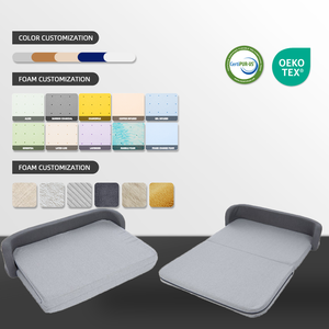 سرير كلاب كبير قابل للطي مصنوع من الفوم ذو الذاكرة، متين ومخصص، للبيع بالجملة، مع غطاء قابل للإزالة والغسل ومقاوم للماء - Product Image 2