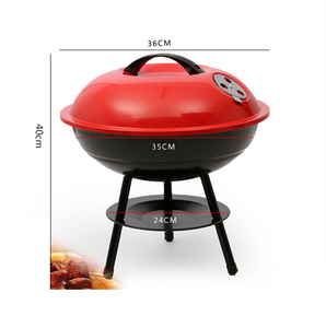 Parrilla de Carbón Portátil Ajustable de 14 Pulgadas con Forma de Manzana, Mini <span class=keywords><strong>Barbacoa</strong></span> para Exteriores, Camping y Cocina - Product Image 3