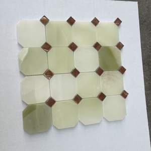 Décoration murale intérieure, projet <span class=keywords><strong>de</strong></span> construction, revêtement <span class=keywords><strong>de</strong></span> sol, mosaïque en marbre et métal découpée au jet d'eau, carrelage antique, mosaïque en marbre, <span class=keywords><strong>pierre</strong></span>, sol - Product Image 5