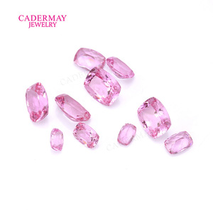 Cadermay Pink Zircon Loose Stones Rectangle 4x6mm 5x7mm 6x8mm 7x10mm 8x10mm For Jewelry Making - Product Image 3