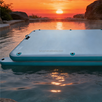 Hailebao Plateforme flottante gonflable portable en PVC pour ski nautique, pont flottant brossé, bateau de pêche, tapis pneumatique 300x200x15cm Fabriqué à Anhui Pour tous les âges