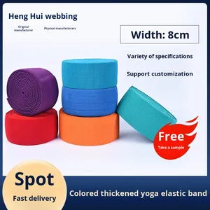 Fasce di Resistenza per Fitness Glutei Yoga - Bande Elastiche Ispessite in Poliestere 8cm Colorate dalla Cina - Product Image 3