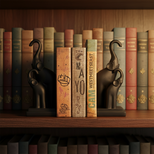 Customized Resin Craft <strong>3D</strong> Animal Elephant Nonskid <strong>Bookends</strong> for School Home Office Decor - Product Image 3