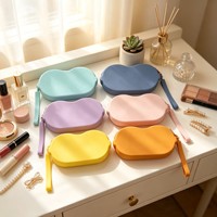 Étui à lunettes en silicone, modèle n° 2 sacs de rangement portables pour lunettes de soleil, organisateur de lunettes, anti-poussière, style fermeture éclair, à main