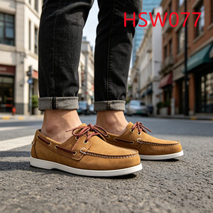ZYF, Chaussures <span class=keywords><strong>bateau</strong></span> décontractées en cuir <span class=keywords><strong>nubuck</strong></span> de qualité couleur miel, soulageant la pression sur les pieds, anti-odeur, délicates, type penny loafer HSW077 - Product Image 2
