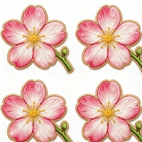 Patchs en feutre non tissé thermocollants brodés sur mesure, petites fleurs, pour sacs, chapeaux, chaussures, vêtements - Direct Usine