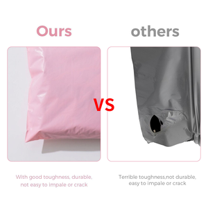 Bolsas de correo de polietileno impermeables de mensajería reciclables coloridas industriales con asa para entrega - Product Image 5