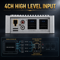 Amplificateur audio de voiture Android 6 canaux classe AB, entrée haute impédance 4Ω, crossover, sortie 6CH MAX 4x60W+2x30W