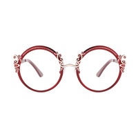 Monturas de Gafas Metálicas de Diseño de Lujo, Estilo Vintage, Lentes Graduadas Personalizadas, Decoración de Dragón, Monturas Redondas