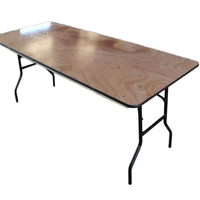 Table à manger pliante rectangulaire en bois massif moderne, vente en gros d'usine, mobilier pliable pour salon