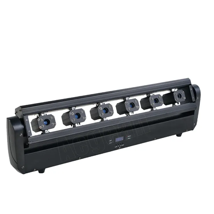 ไฟเลเซอร์สำหรับดีเจและดิสโก้แบบหัว6หัวลำแสงสีเดียวสีเขียว Dmx512แบบมืออาชีพ