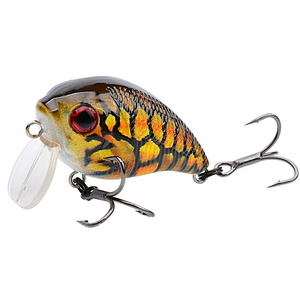 L'esca da pesca dura in plastica da 4.3CM 6.5G rafforza i tre ganci esca a manovella con minuscola esca esca a manovella - Product Image 5