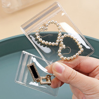 Mini 6*8cm personalizado Ziplock joyería bolsa transparente PVC cosmético joyería almacenamiento cremallera bolsa