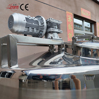 Cuve de mélange en acier inoxydable 1000L 2000L, cuve de mélange à double enveloppe de qualité industrielle pour l'addition de composants