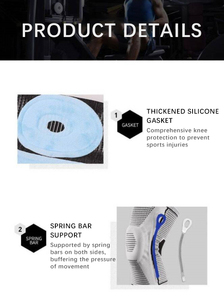 Genouillères en nylon et élasthanne respirantes, fines, à fermeture élastique, pour le basketball, protection sportive, flexibles, usage professionnel, universelles - Product Image 3