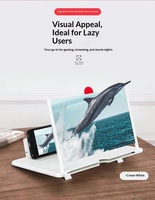 Loupe d'écran pliable 3D HD légère de 10/12 pouces avec support de téléphone de bureau extractible pour le streaming vidéo et la visualisation de films