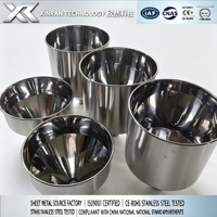 Entonnoir conique sanitaire en acier inoxydable 304 316 de qualité alimentaire, sur mesure pour l'alimentation des machines alimentaires, fabrication de tôlerie