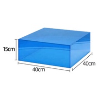 Présentoir de cube en acrylique géométrique personnalisé Cubes chromatiques transparents Riser Cubes Supports de cylindre Scène de présentation de table modulaire