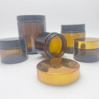 Offre Spéciale 10ml 30ml 50ml 100ml 200ml contenants de pot en verre ambré crème cosmétique avec bouchon