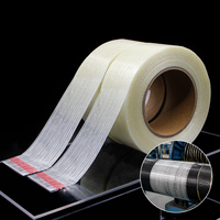 Ruban adhésif à filament simple face, ruban d'emballage en fibre renforcée haute résistance pour la fermeture des cartons