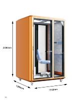 Maison mobile simple silencieuse en acier léger Salle de réunion modulaire insonorisée Pods Office High-Tech Glass Taille personnalisée pour le bureau