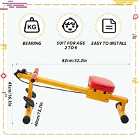 Máquina de Remo para Niños, Colorida, Entrenador de Remo para Interiores con Asiento Cómodo para Niños Pequeños, Gimnasio en Casa