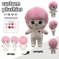 Peluche personnalisée : Poupée en peluche de dessin animé avec veste, personnage de ville, articles promotionnels, Teddy Bear, Poupée Père Noël, Pyae Custom Plushy