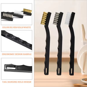 Cepillo de Limpieza para Estufas de Gas, Juego de 3 Cepillos de Alambre Mini para Eliminar Óxido con Cerdas de Nylon, Latón y Acero Inoxidable - Product Image 1