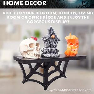 Spider Web <b>Wall</b> <b>Shelf</b> Halloween Decor Storage Rack 1 Tier <b>Wall</b> <b>Mounted</b> Display <b>Shelf</b> for Home Decor - Product Image 4