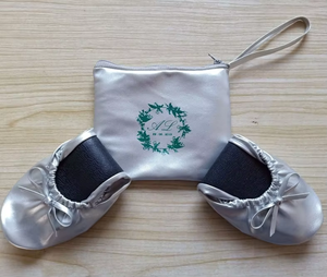 Zapatos de Ballet Plegables Personalizados <span class=keywords><strong>2022</strong></span>, Ligeros, para Bodas y Bailes, para Novias y Novios, Primavera Verano - Product Image 3