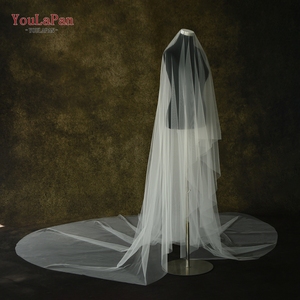 YouLaPan V25-L Velo de Novia Grande de Color Liso 118 Pulgadas Redondo Doble Capa Clásico para Boda en Catedral Boda en Jardín - Product Image 4