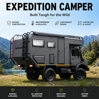 Caisse de camping tout-terrain pour pick-up à plateau plat, avec parois rigides, entièrement équipée, pour expéditions, pièces de pick-up