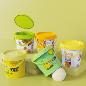 Contenitore Riutilizzabile in PP per Alimenti con Coperchio e Manico, Bicchiere in Plastica per Alimenti Congelati, Gelato, Miele e <span class=keywords><strong>Yogurt</strong></span> - Product Image 1