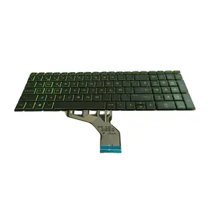 HK-HHT keyboard laptop, untuk hp 15-EC versi SP lampu latar hijau tanpa pointer