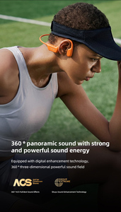 <span class=keywords><strong>Casque</strong></span> <span class=keywords><strong>Bluetooth</strong></span> à conduction osseuse X5 Sports, léger (25g), 360° °   <span class=keywords><strong>Casque</strong></span> sans fil à réduction de bruit ENC avec son panoramique pour la course à pied - Product Image 2